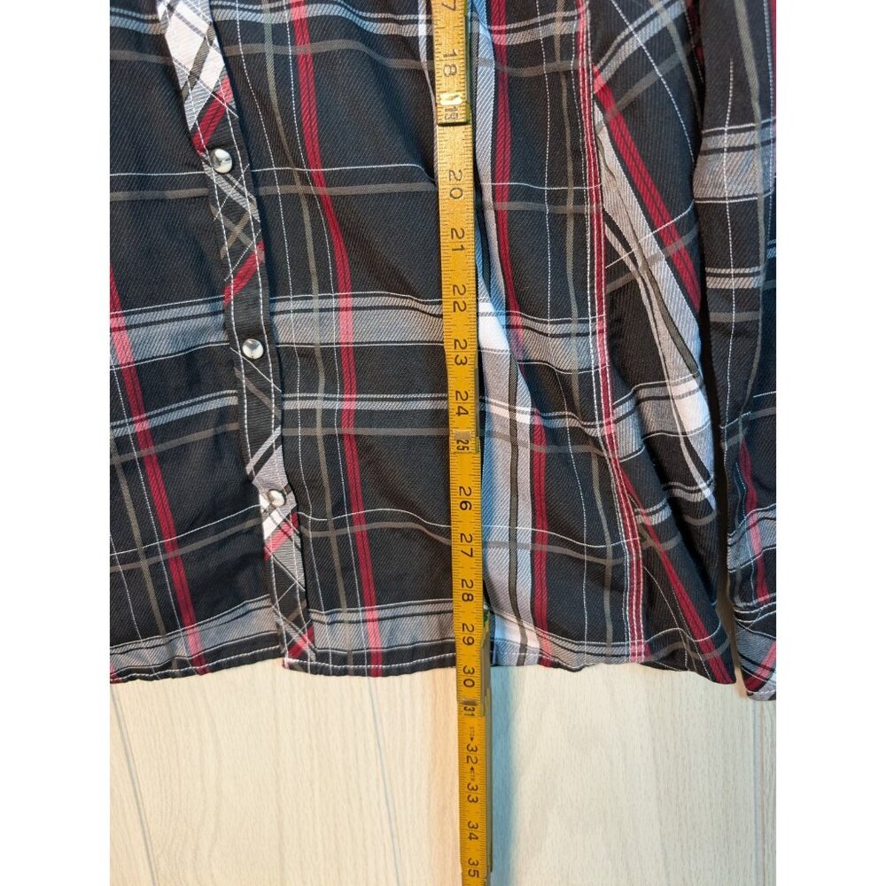 BKE Buckle Shirt Mens Large Black Pearl Snap Athletic Fit Western Cowboy Plaid - Picture 7 of 7